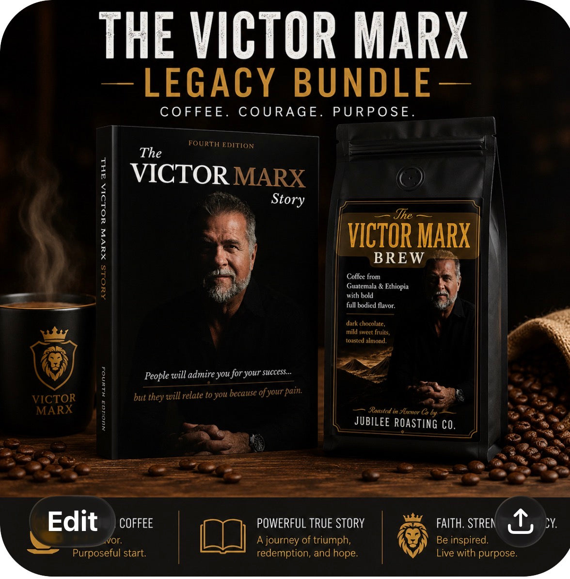 Victor Marx Legacy Bundle Coffee. Courage. Purpose